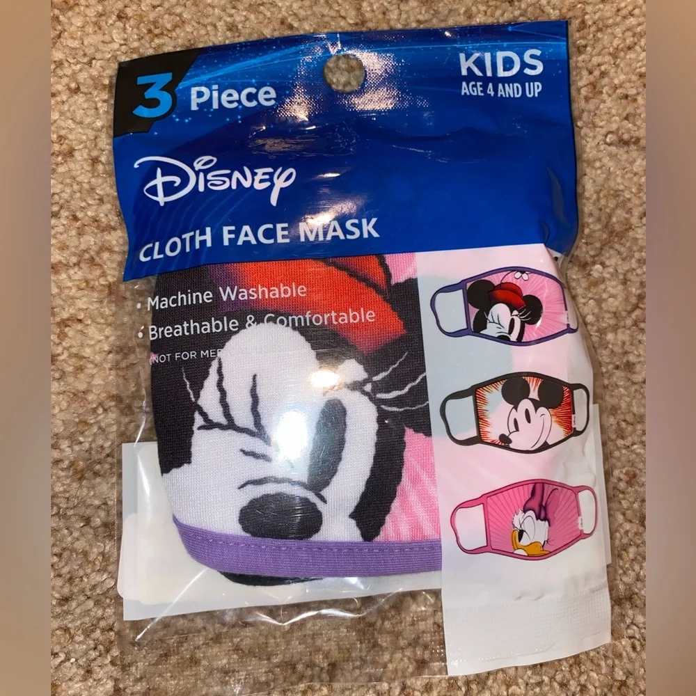 3 Piece Disney Kids Cloth Face Masks